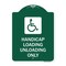 Signmission Handicap Loading Unloading W/ Handicap, Green & White Aluminum Sign, 18" x 24", GW-1824-23922 A-DES-GW-1824-23922 - alternate 1